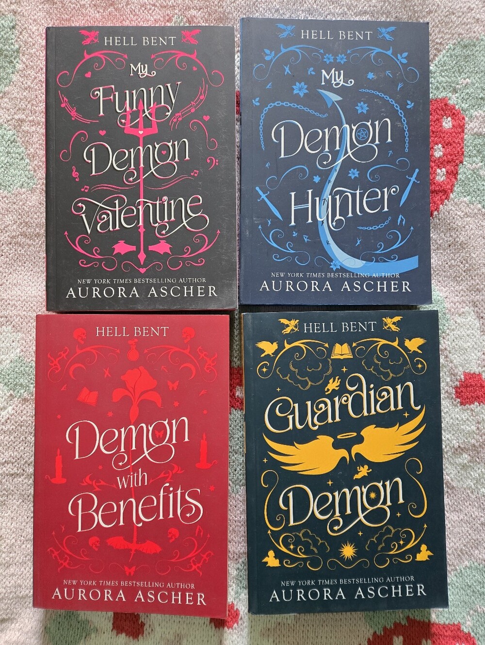 Aurora Ascher Hell Bent Series #1-4, Sprayed Edges Paperbacks